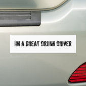Ich bin ein großer betrunkener Fahrer Autoaufkleber (Auf Auto)