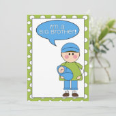 Ich bin ein großer Bruder (Baby Boy) Ankündigung (Stehend Vorderseite)