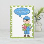 Ich bin ein großer Bruder (junge Zwillinge) Ankünd Ankündigung (Stehend Vorderseite)