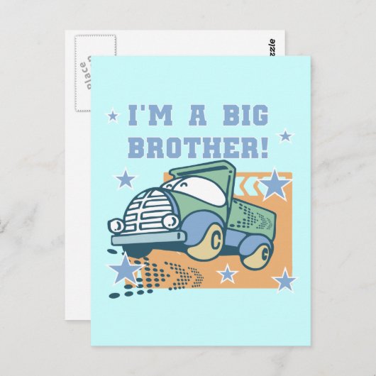 Ich bin ein großer Bruder - Lkw-Hemden und Geschen Postkarte (Vorne/Hinten)