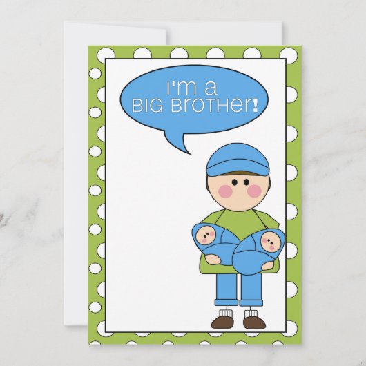 Ich bin ein großer Bruder (Zwillingsbrüder) Ankünd Ankündigung (Vorderseite)