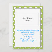 Ich bin ein großer Bruder (Zwillingsbrüder) Ankünd Ankündigung (Rückseite)