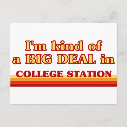 Ich bin ein großer Deal in der Uni Station Postkarte (Vorderseite)