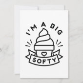 Ich bin ein großer Softy Dankeskarte (Vorderseite)