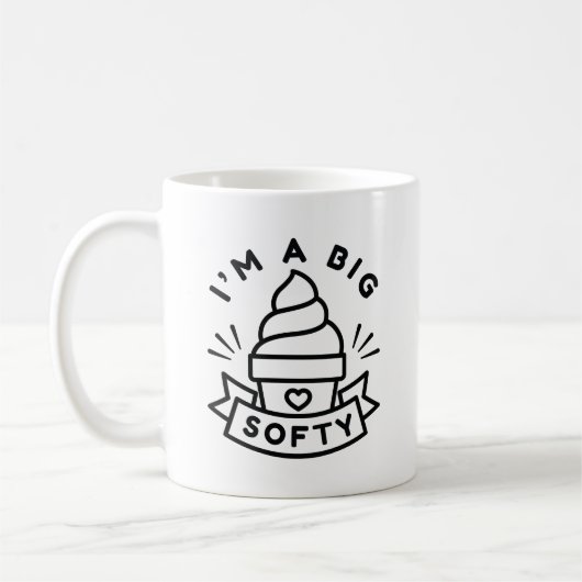 Ich bin ein großer Softy Kaffeetasse (Links)