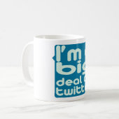 Ich bin ein großes Abkommen auf Twitter Kaffeetasse (Vorderseite Links)