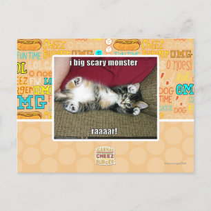 Ich bin ein großes beängstigendes Monster Postkarte