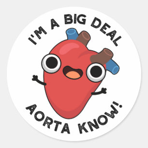 Ich bin ein großes Geschäft Aorta wissen lustiger Runder Aufkleber