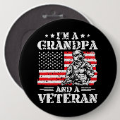 Ich bin ein Großvater und ein altgedienter amerika Button (Vorne & Hinten)