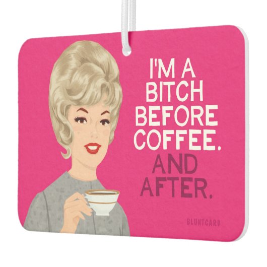 Ich bin ein Grouch ohne Kaffee! Autolufterfrischer (Links)