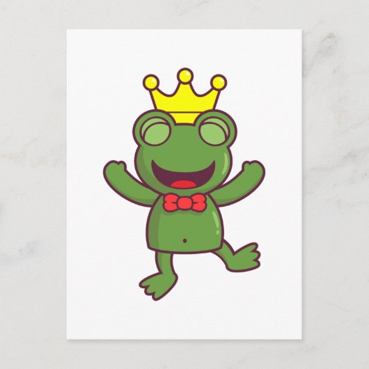 Ich bin ein Grüner Frosch Postkarte (Vorderseite)