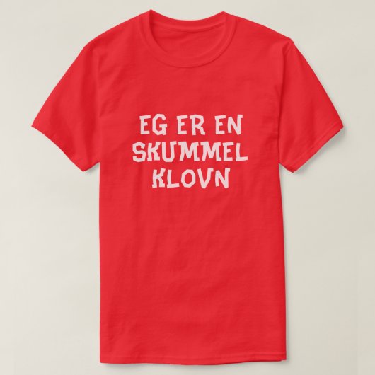 Ich bin ein gruseliger Clown im norwegischen Rot T-Shirt (Design vorne)