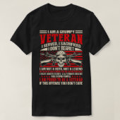 Ich bin ein gruseliger Veteran, dem ich gedient ha T-Shirt (Design vorne)
