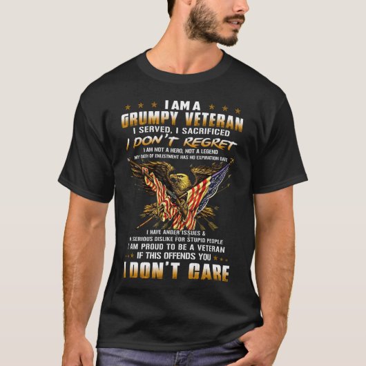 Ich bin ein gruseliger Veteran T-Shirt (Vorderseite)