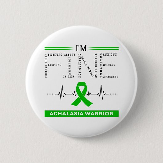 Ich bin ein guter Achalasia-Krieger Button (Vorderseite)
