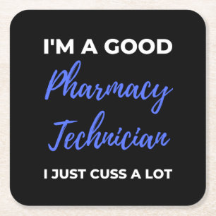 Ich bin ein guter Apotheker, den ich gerade viel s Rechteckiger Pappuntersetzer