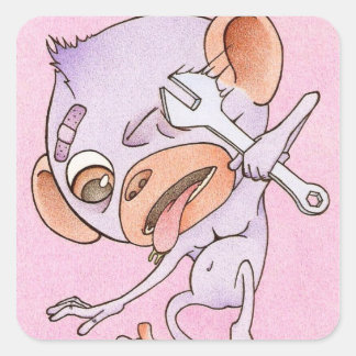 Ich bin ein guter Arbeiter Quadratischer Aufkleber