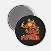 Ich bin ein guter Brenndrache Magnet (Vorderseite/Rückseite)