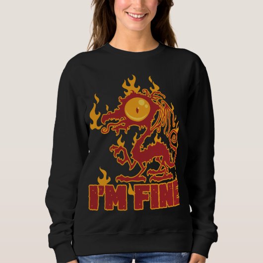 Ich bin ein guter Brenndrache Sweatshirt (Vorderseite)