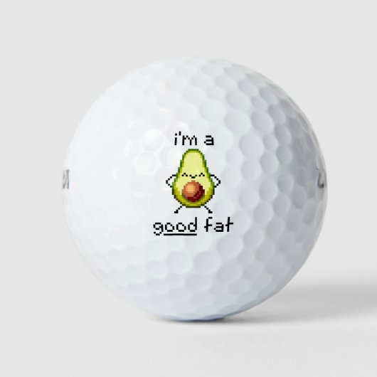 "Ich bin ein guter Fat" Funny Niedlich Avocado Golfball (Vorderseite)