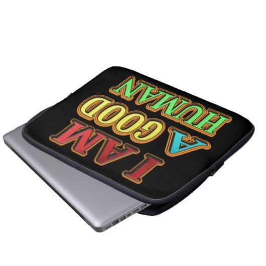 "Ich bin ein guter Mensch" Niedliches Design. Jetz Laptopschutzhülle (Vorne Knopf)