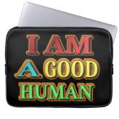 "Ich bin ein guter Mensch" Niedliches Design. Jetz Laptopschutzhülle (Vorderseite)