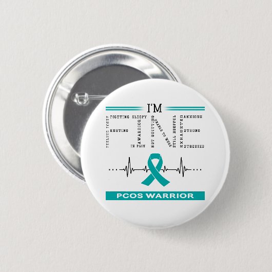Ich bin ein guter PCOS-Krieger Button (Vorne & Hinten)