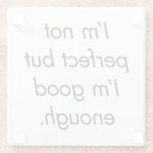 Ich bin ein guter Untersetzer aus Glas (Rückseite)