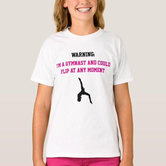 Ich bin ein Gymnast Magenta Gymnastik Spaß Zitat G T-Shirt (Vorderseite)