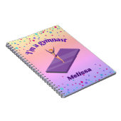 Ich bin ein Gymnastikmädchen mit Leotard auf Lila  Notizblock (Rechte Seite)