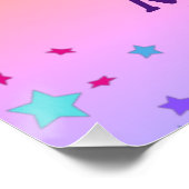 Ich bin ein Gymnastikmädchen mit Leotard auf Lila Poster (Ecke)