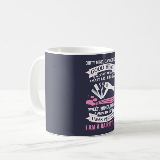 ICH BIN EIN HAIRSTYLIST KAFFEETASSE (Vorderseite Links)