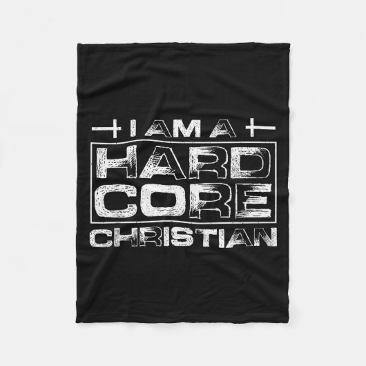 Ich bin ein Hardcore-Christ Fleecedecke (Vorderseite)