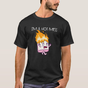 Ich bin ein heißes Chaos S'Mores Marshmallow Campi T-Shirt