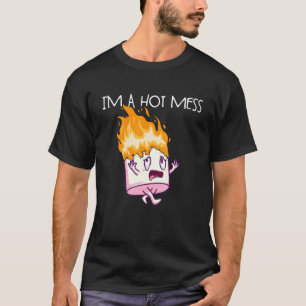 Ich bin ein heißes Chaos S'Mores Marshmallow Campi T-Shirt