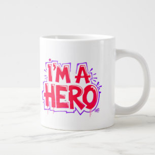 Ich bin ein Held Graffiti Bold Neon Street Art Sta Jumbo-Tasse