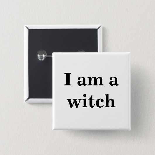 Ich bin ein Hexe Knopf Button (Vorne & Hinten)