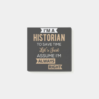 Ich bin ein Historiker, um Zeit Retten. Lass uns e Post-it Klebezettel