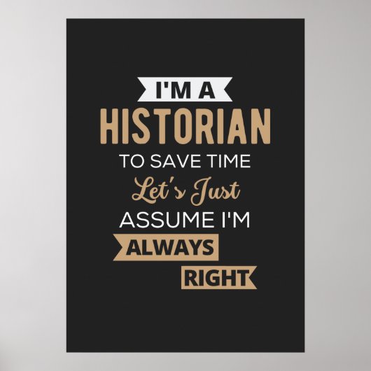 Ich bin ein Historiker, um Zeit Retten. Lass uns e Poster (Vorne)