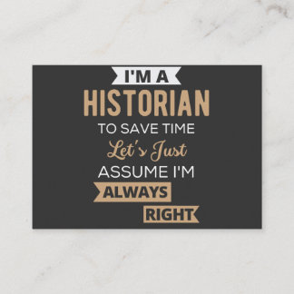 Ich bin ein Historiker, um Zeit Retten. Lass uns e Visitenkarte