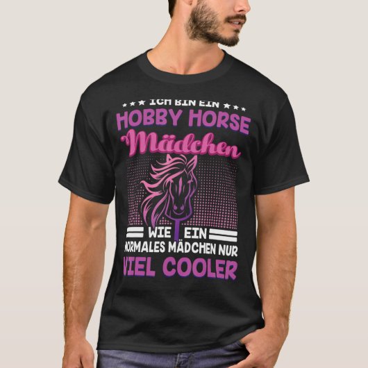 Ich bin ein Hobby Horse Girl Hobby Horsing T-Shirt (Vorderseite)