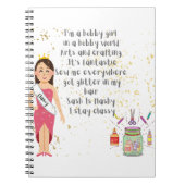 Ich bin ein Hobby-Mädchen in A Hobby World Notizblock (Vorderseite)