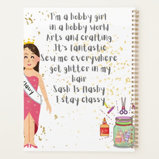 Ich bin ein Hobby-Mädchen in einer Hobby-Welt Planer (Rückseite)