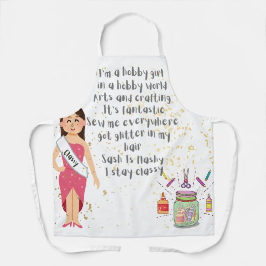 Ich bin ein Hobby-Mädchen in einer Hobby-Welt Schürze (Vorderseite)