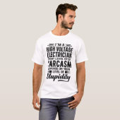 Ich bin ein Hochspannungselektriker T-Shirt (Vorne ganz)
