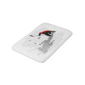 Ich bin ein Hockey-Spieler Badematte (Schrägansicht)