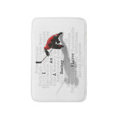 Ich bin ein Hockey-Spieler Badematte (Vorderseite Vertikal)