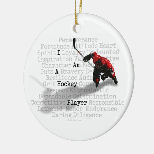 Ich bin ein Hockey-Spieler Keramik Ornament (Links)