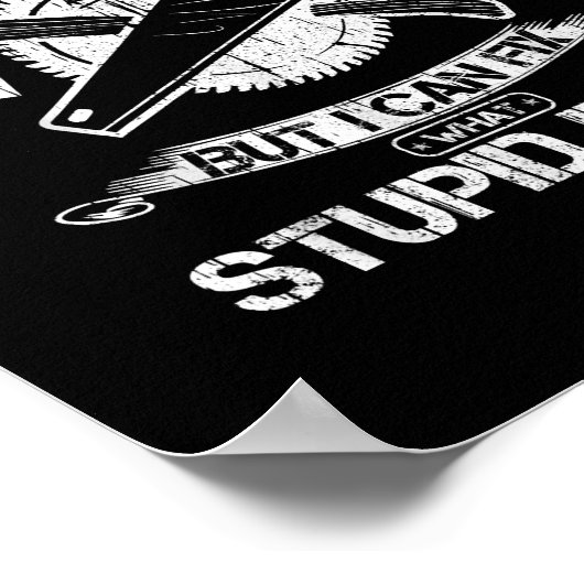 Ich bin ein Holzbearbeitungs-Tischler. Ich kann da Poster (Ecke)