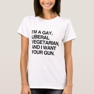 Ich bin ein homosexueller, liberaler Vegetarier T-Shirt